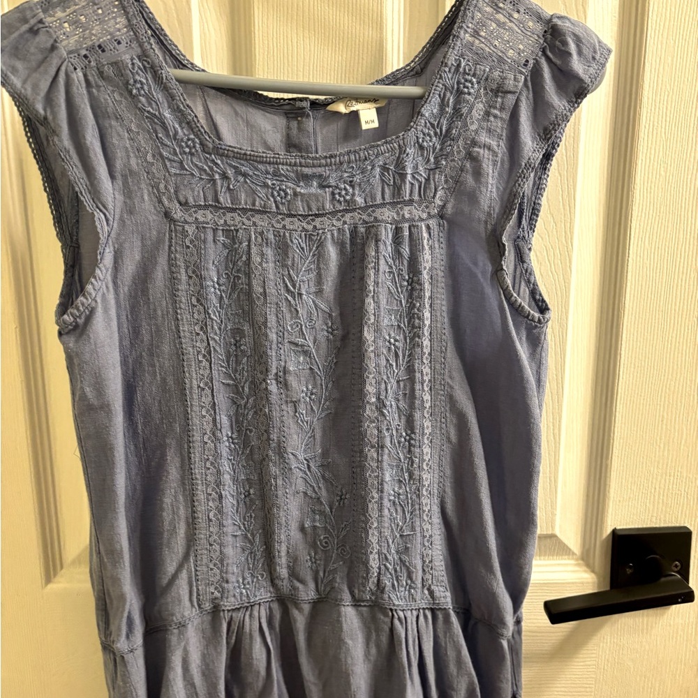 Women's Blue Sleeveless Top